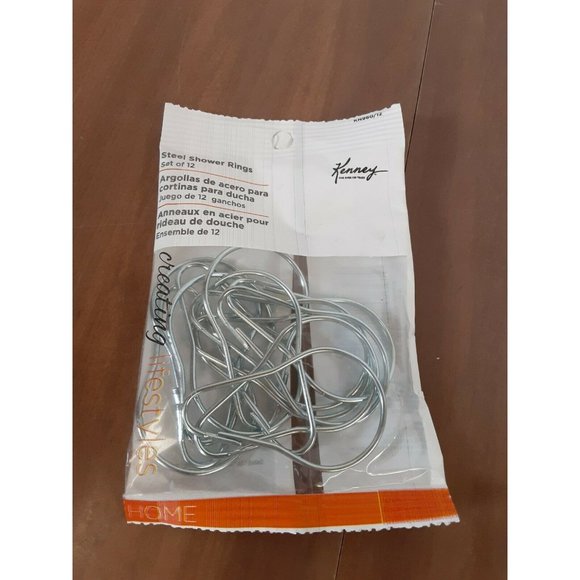 Kenney Steel Shower Rings set of 12 NWT - Picture 1 of 2